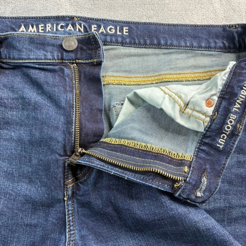 American Eagle Original Bootcut Jeans Men's‎ Med Wash Easy Flex Denim 36x31.5